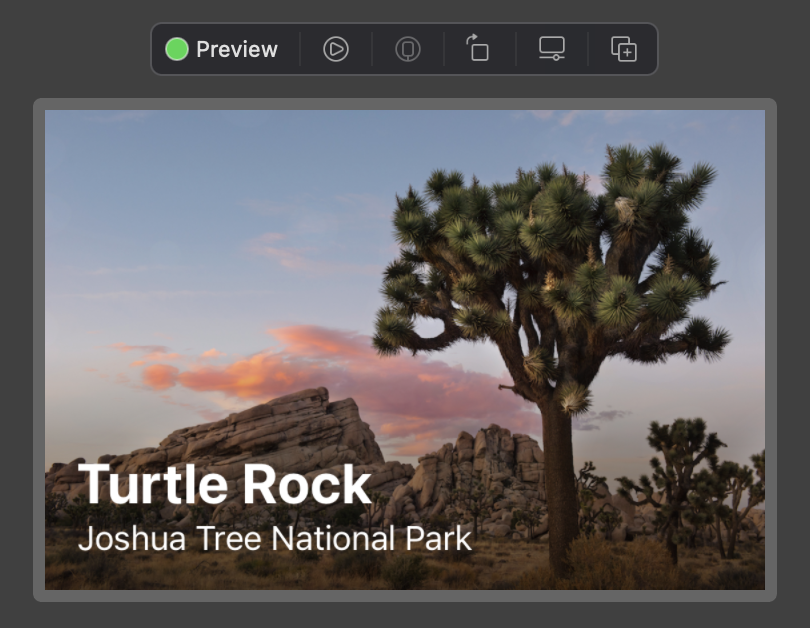 Turtle Rock. Joshua Tree National Park. Text overlaid over an image.